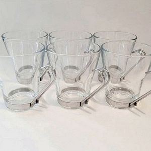 Set of 6 Vintage Bormioli Rocco Italian Glasses Cappuccino Cups